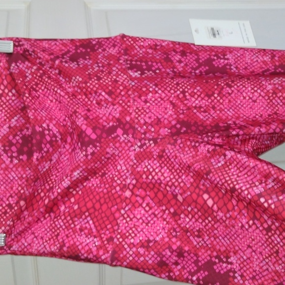 Emily HSU designs pink pattern leggings sz Large New - Picture 15 of 17